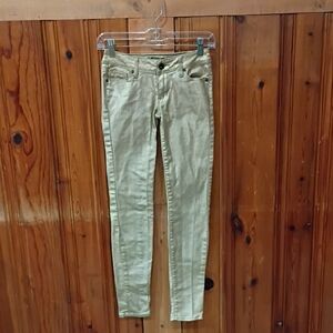 Bullhead Lowrise Skinny Gold Jeans